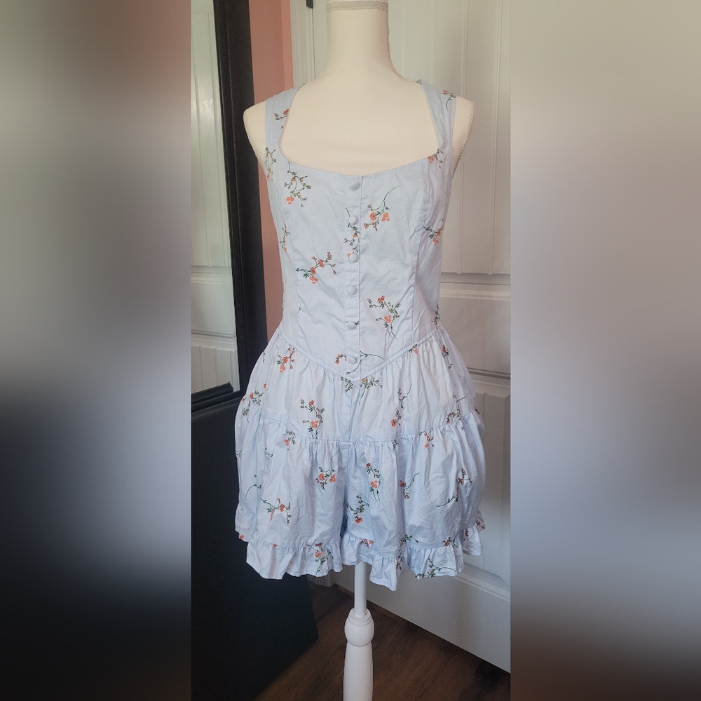 Floral Blue Romper
